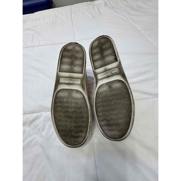 Karl Lagerfeld Pink Heart Embellished Graphic White Lace Sole Casual Sneakers8.5 - Picture 7 of 7